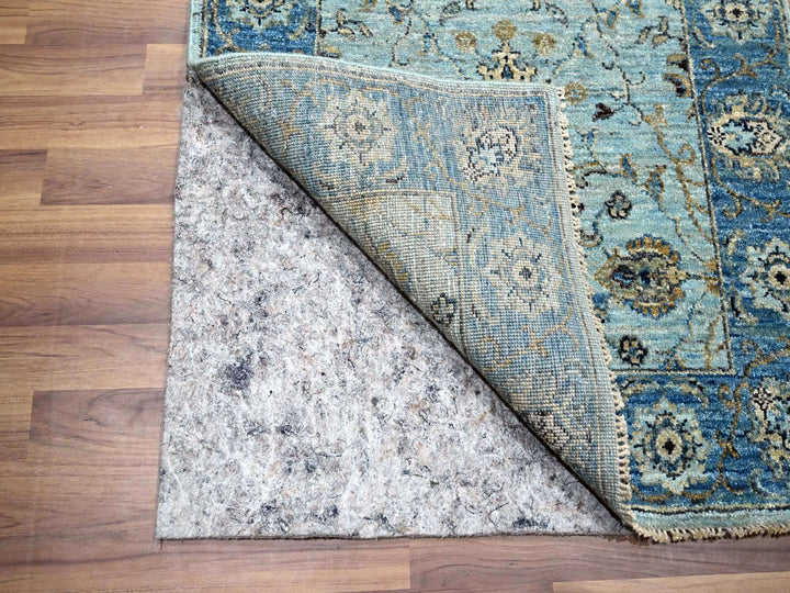 2'7" x 25'9" New Hand Knotted Blue Wool Runner Oriental Rug - MOA10276125