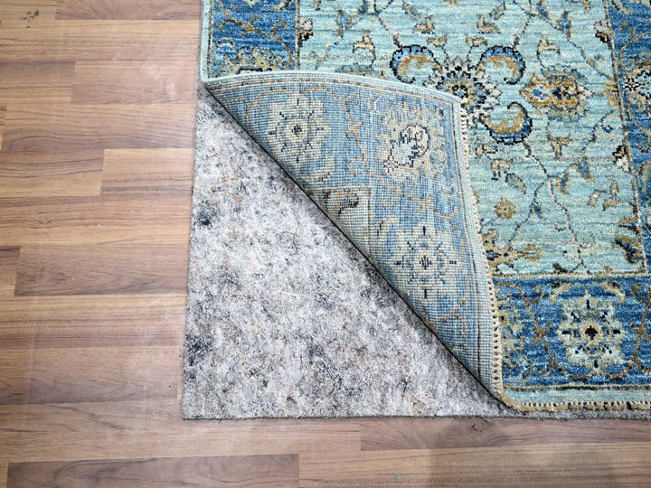 2'8" x 24'1" New Hand Knotted Blue Wool Runner Oriental Rug - MOA10276126