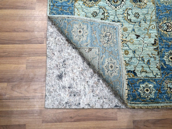 2'9" x 22'0" New Hand Knotted Blue Wool Runner Oriental Rug - MOA10276127