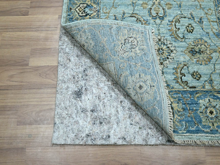 2'6" x 14'0" New Hand Knotted Blue Wool Runner Oriental Rug - MOA10276129