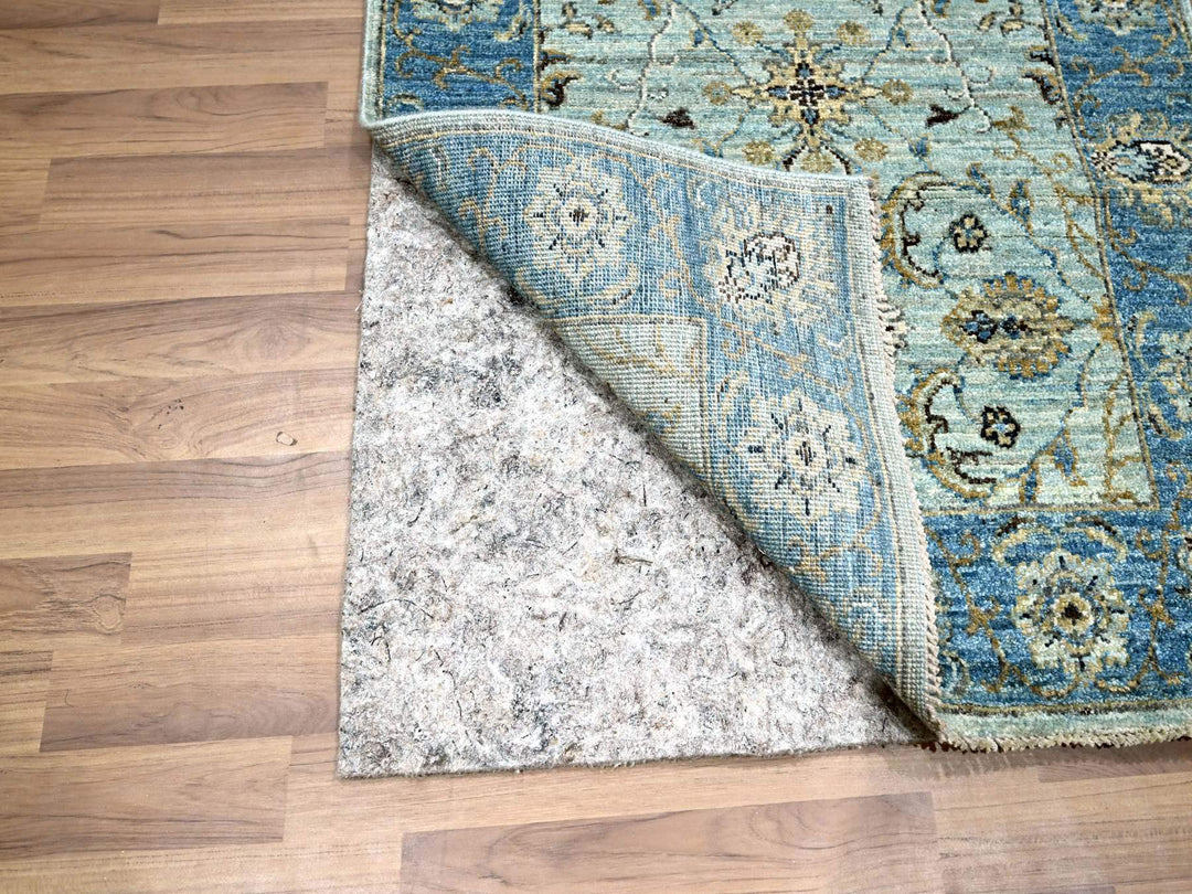2'7" x 8'1" New Hand Knotted Blue Wool Runner Oriental Rug - MOA10276145