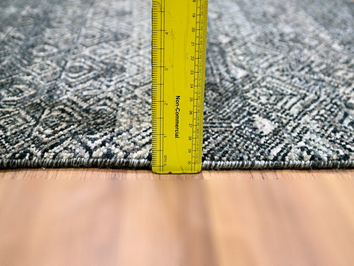 3'1" x 4'11" New Hand Knotted Grey Wool Rectangle Oriental Rug - MOA10276156
