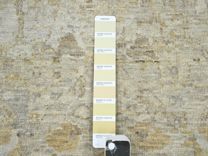 9'1" x 12'2" New Hand Knotted Beige Wool Rectangle Oriental Rug - MOA10276168