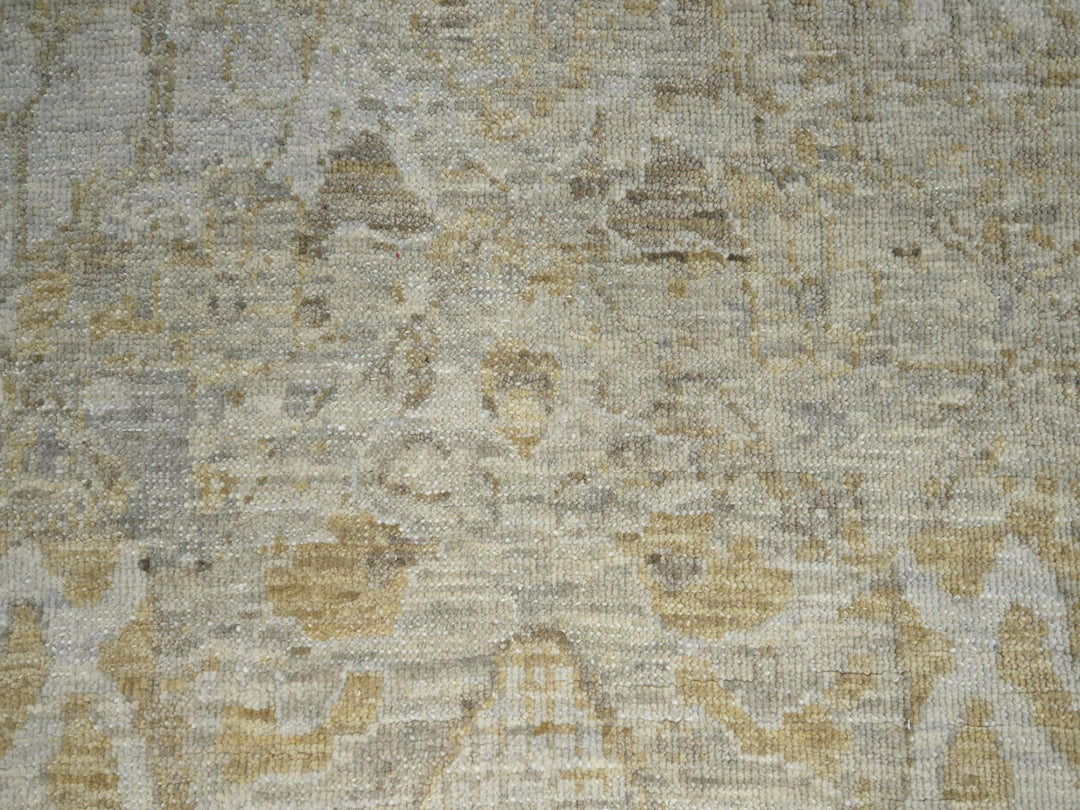9'1" x 12'2" New Hand Knotted Beige Wool Rectangle Oriental Rug - MOA10276168