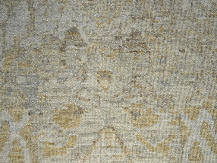 9'1" x 12'2" New Hand Knotted Beige Wool Rectangle Oriental Rug - MOA10276168