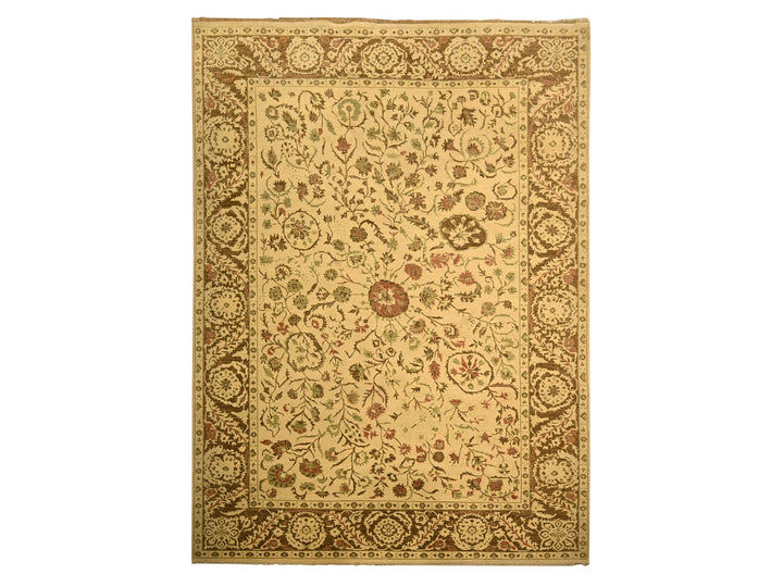 10'0" x 13'10" New Hand Knotted Brown Wool Rectangle Oriental Rug - MOA10276170