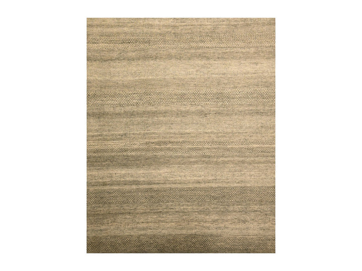 8'0" x 10'3" New Hand Knotted Grey Wool Rectangle Oriental Rug - MOA10276178