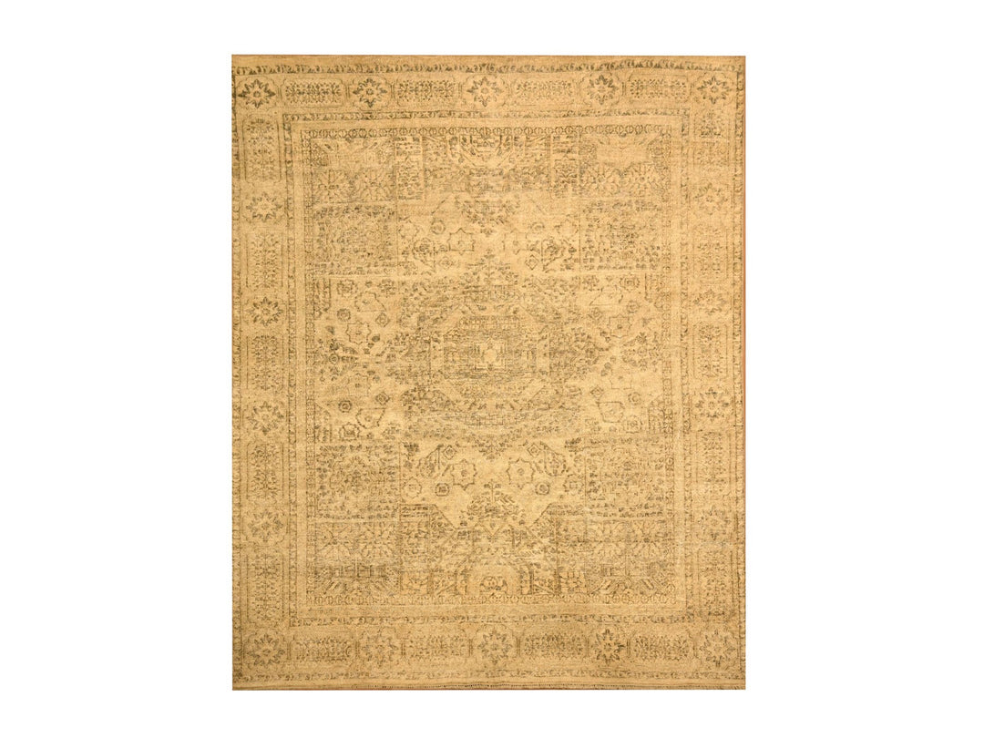 7'9" x 10'3" New Hand Knotted Brown Wool Rectangle Oriental Rug - MOA10276180
