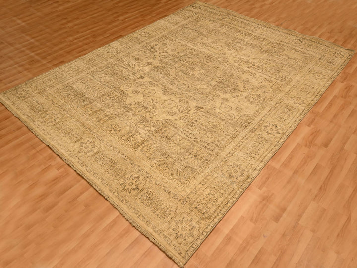 7'9" x 10'3" New Hand Knotted Brown Wool Rectangle Oriental Rug - MOA10276180