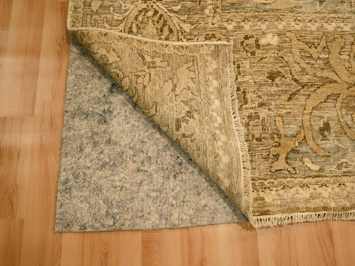 8'9" x 11'10" New Hand Knotted Brown Wool Rectangle Oriental Rug - MOA10276182