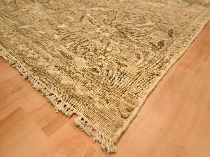 8'9" x 11'10" New Hand Knotted Brown Wool Rectangle Oriental Rug - MOA10276182