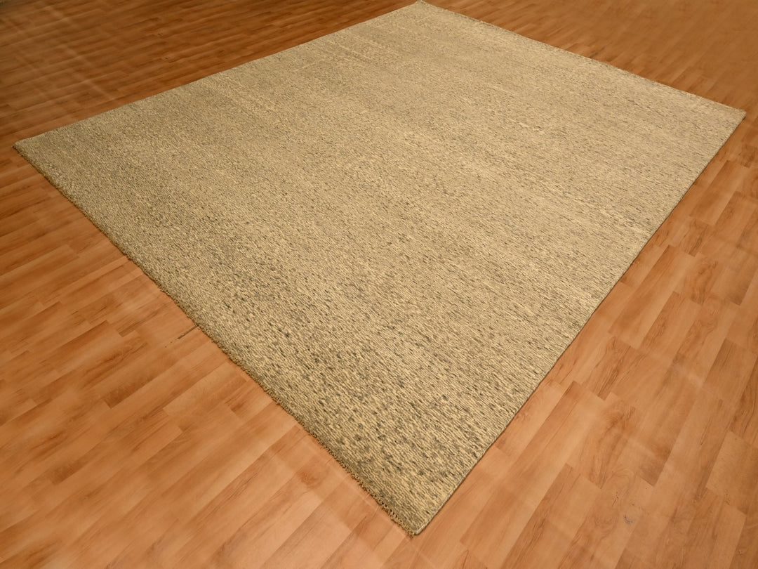7'9" x 9'7" New Hand Knotted Beige Wool Rectangle Oriental Rug - MOA10276183