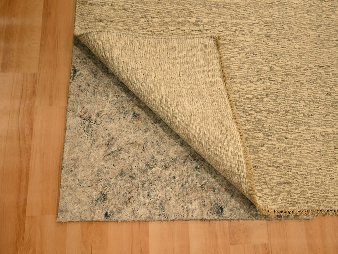 7'9" x 9'7" New Hand Knotted Beige Wool Rectangle Oriental Rug - MOA10276183