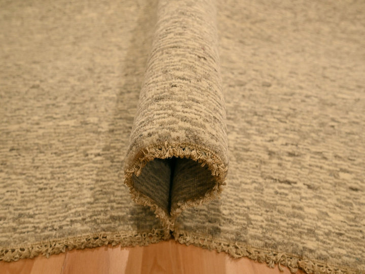 7'9" x 9'7" New Hand Knotted Beige Wool Rectangle Oriental Rug - MOA10276183