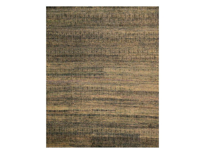 8'0" x 10'2" New Hand Knotted Brown Sari Silk Rectangle Oriental Rug - MOA10276186