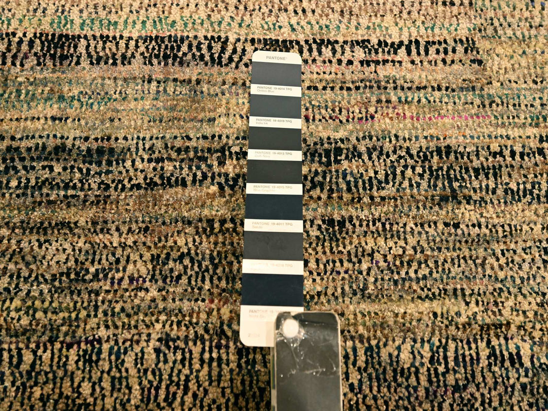 8'0" x 10'2" New Hand Knotted Brown Sari Silk Rectangle Oriental Rug - MOA10276186