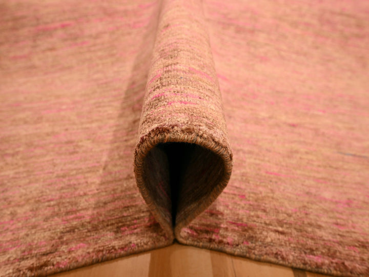 7'9" x 10'0" New Hand Knotted Pink Sari Silk Rectangle Oriental Rug - MOA10276187