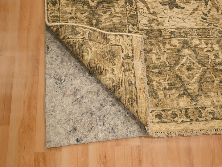 7'10" x 9'9" New Hand Knotted Brown Wool Rectangle Oriental Rug - MOA10276192