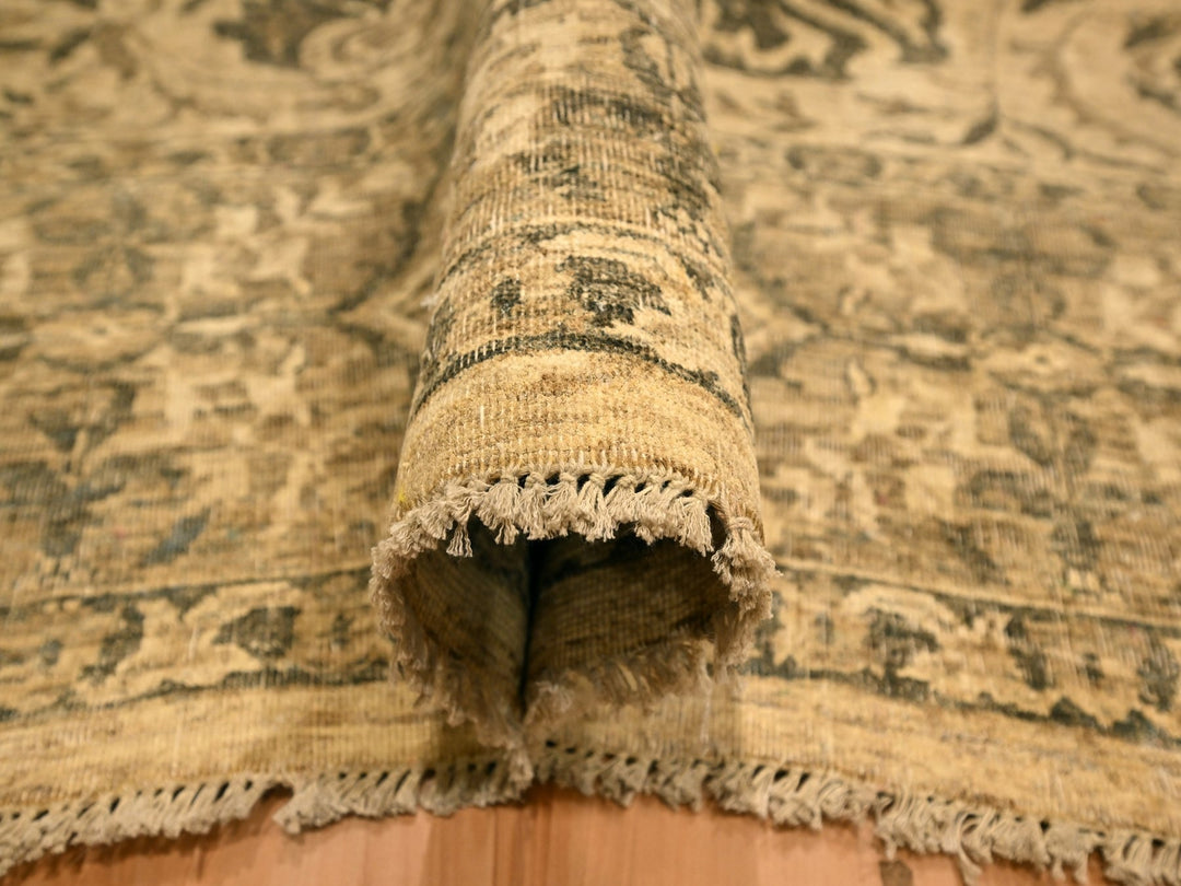7'10" x 9'9" New Hand Knotted Brown Wool Rectangle Oriental Rug - MOA10276192