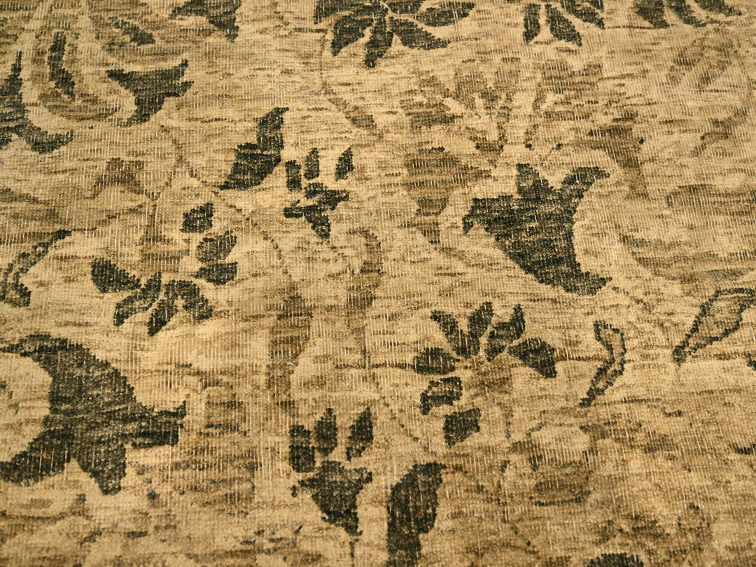 7'10" x 9'9" New Hand Knotted Brown Wool Rectangle Oriental Rug - MOA10276192