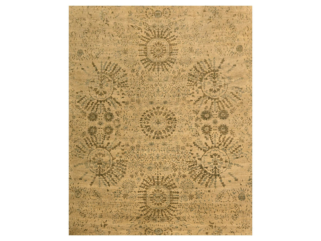 7'9" x 10'1" New Hand Knotted Brown Wool Rectangle Oriental Rug - MOA10276193