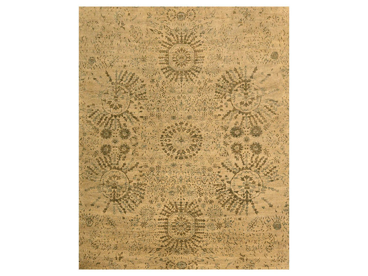 7'9" x 10'1" New Hand Knotted Brown Wool Rectangle Oriental Rug - MOA10276193