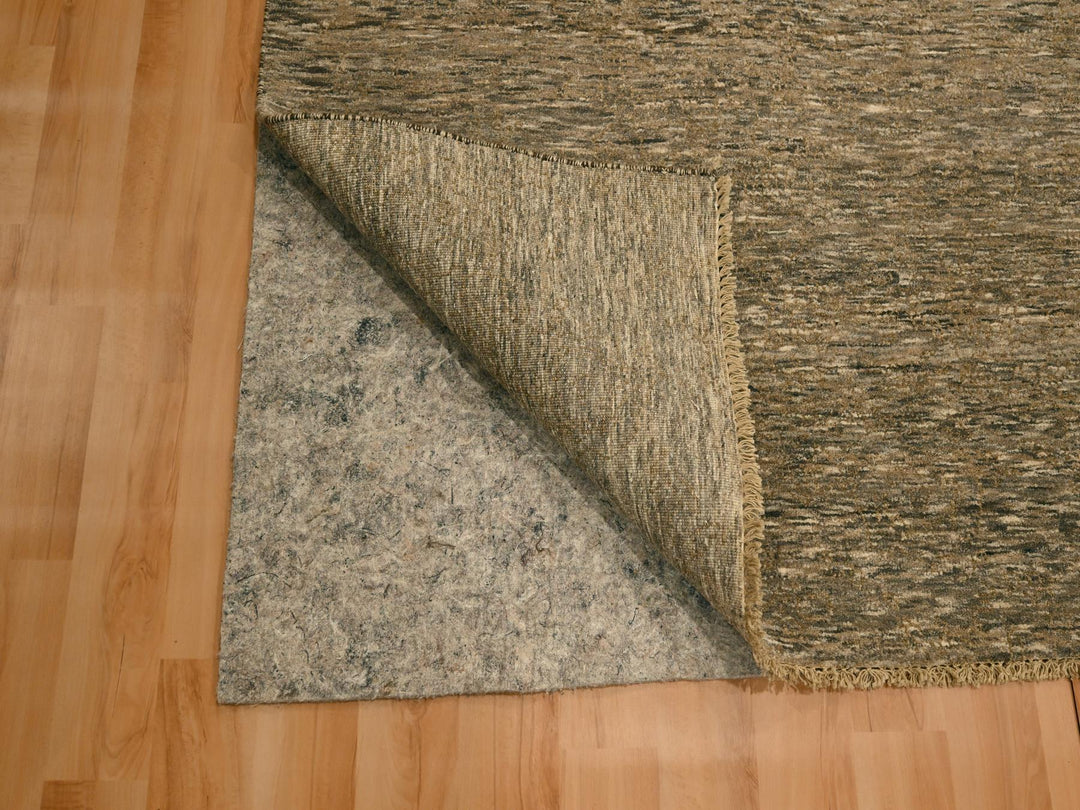 7'6" x 9'11" New Hand Knotted Brown Wool Rectangle Oriental Rug - MOA10276196