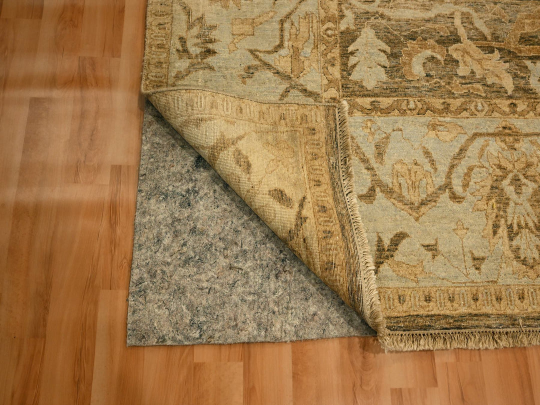 8'10" x 12'2" New Hand Knotted Brown Wool Rectangle Oriental Rug - MOA10276198