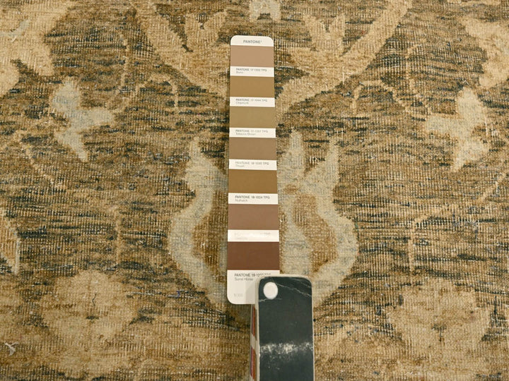 8'10" x 12'2" New Hand Knotted Brown Wool Rectangle Oriental Rug - MOA10276198