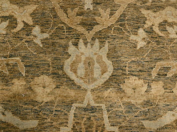8'10" x 12'2" New Hand Knotted Brown Wool Rectangle Oriental Rug - MOA10276198