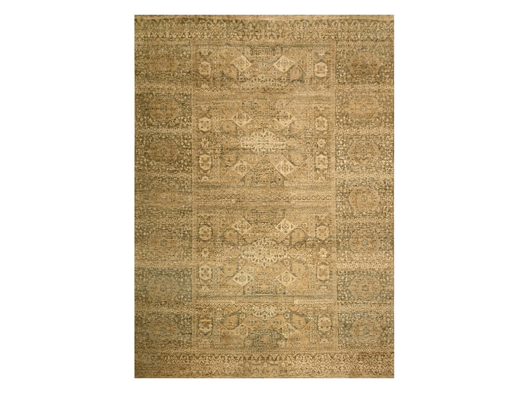 10'0" x 13'8" New Hand Knotted Brown Wool Rectangle Oriental Rug - MOA10276199