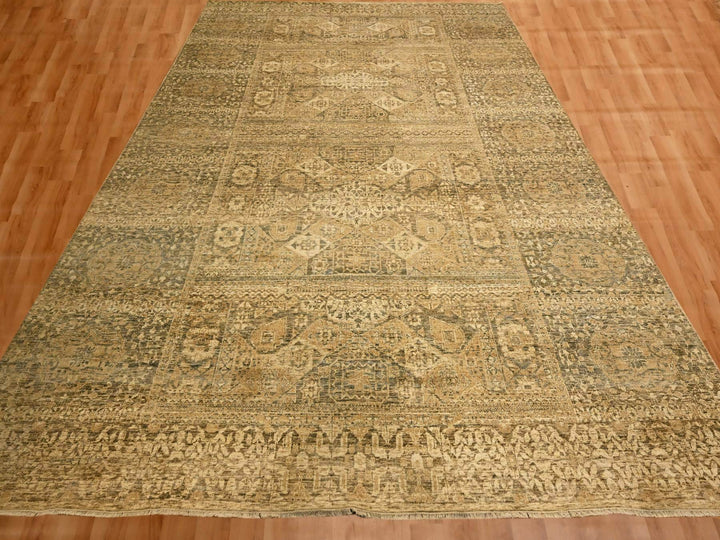 10'0" x 13'8" New Hand Knotted Brown Wool Rectangle Oriental Rug - MOA10276199