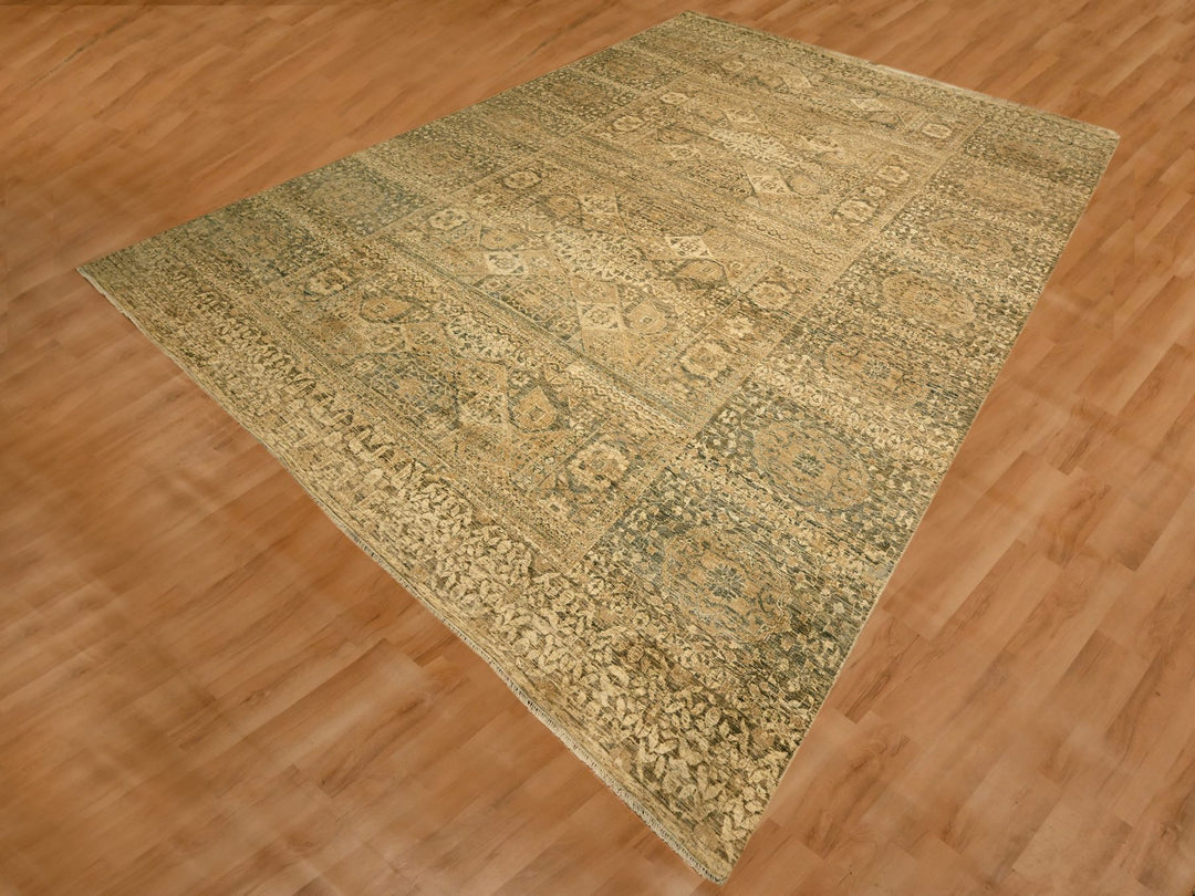 10'0" x 13'8" New Hand Knotted Brown Wool Rectangle Oriental Rug - MOA10276199