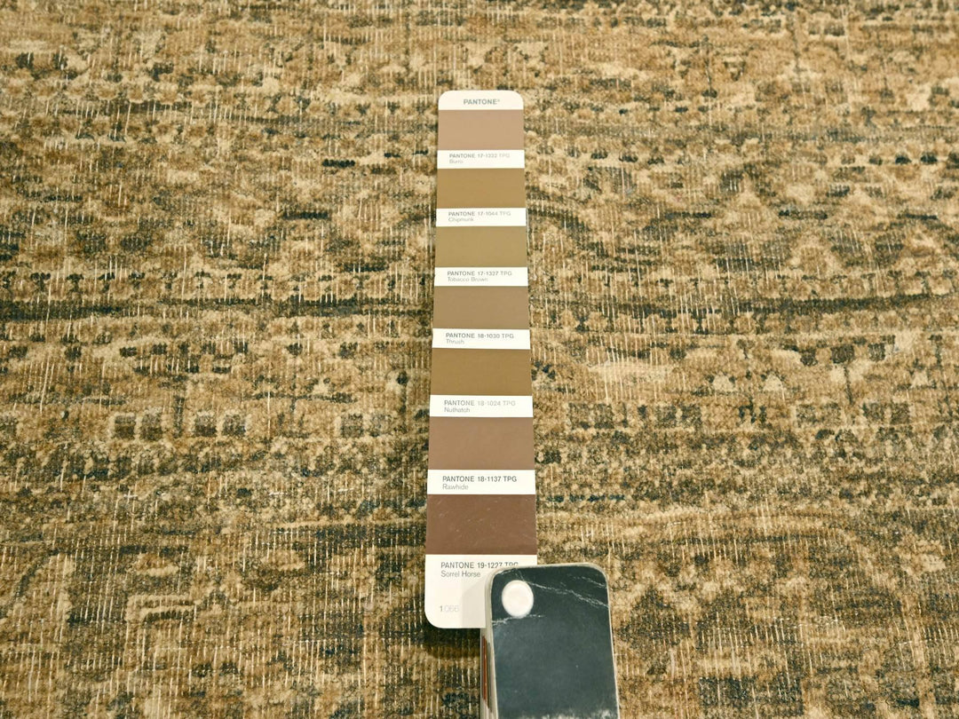 10'0" x 13'8" New Hand Knotted Brown Wool Rectangle Oriental Rug - MOA10276199