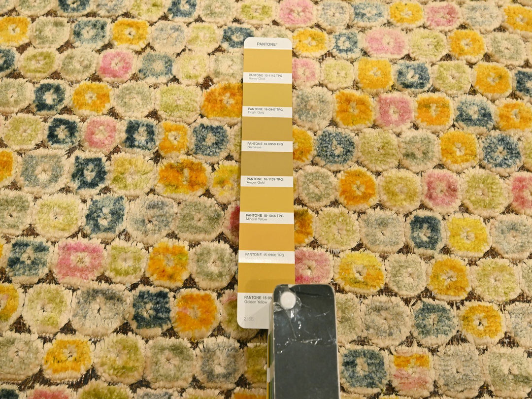 8'10" x 12'2" New Hand Knotted Yellow Sari Silk Rectangle Oriental Rug - MOA10276201
