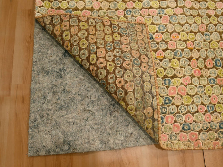4'11" x 7'7" New Hand Knotted Yellow Sari Silk Rectangle Oriental Rug - MOA10276202