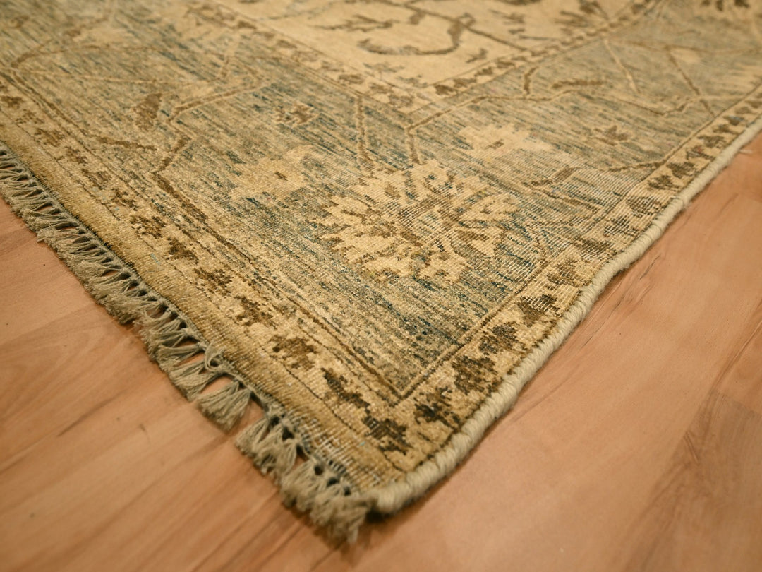 5'11" x 9'7" New Hand Knotted Brown Wool Rectangle Oriental Rug - MOA10276203