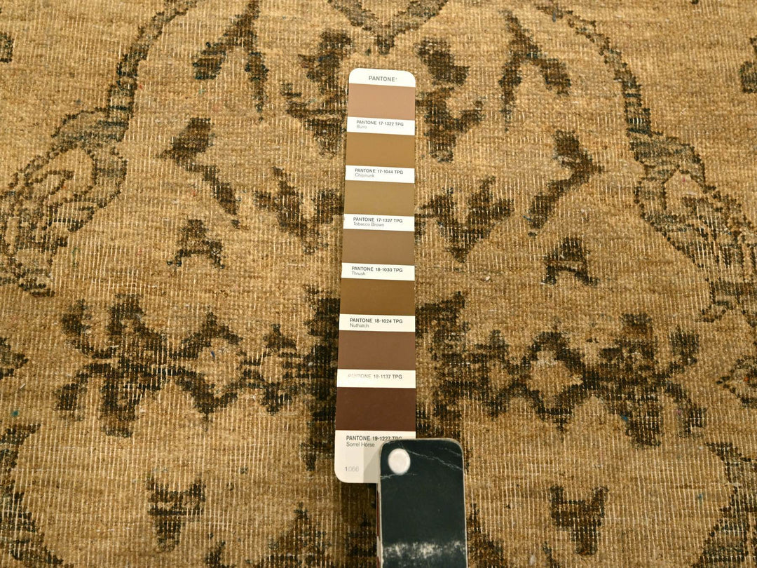 5'11" x 9'7" New Hand Knotted Brown Wool Rectangle Oriental Rug - MOA10276203