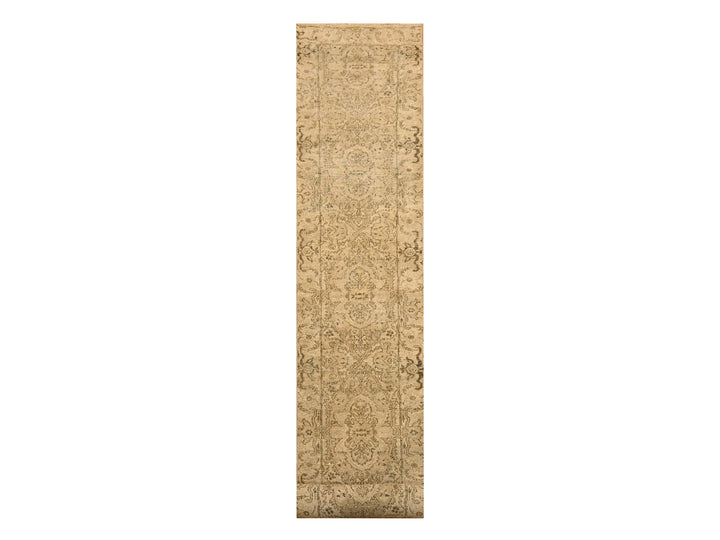 2'4" x 19'11" New Hand Knotted Brown Wool Runner Oriental Rug - MOA10276207