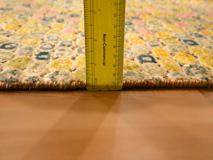 2'0" x 3'0" New Hand Knotted Yellow Sari Silk Rectangle Oriental Rug - MOA10276208