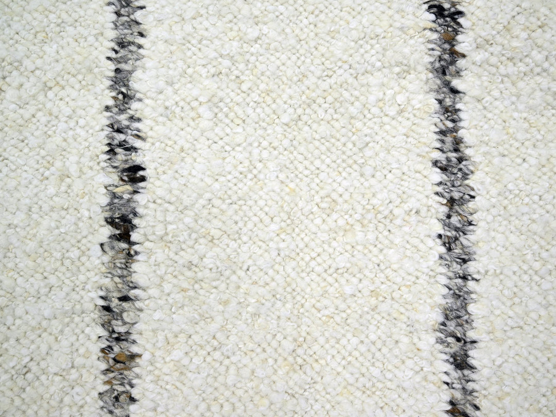 10'0" x 14'0" New Hand Knotted Ivory Wool Rectangle Oriental Rug - MOA10276212