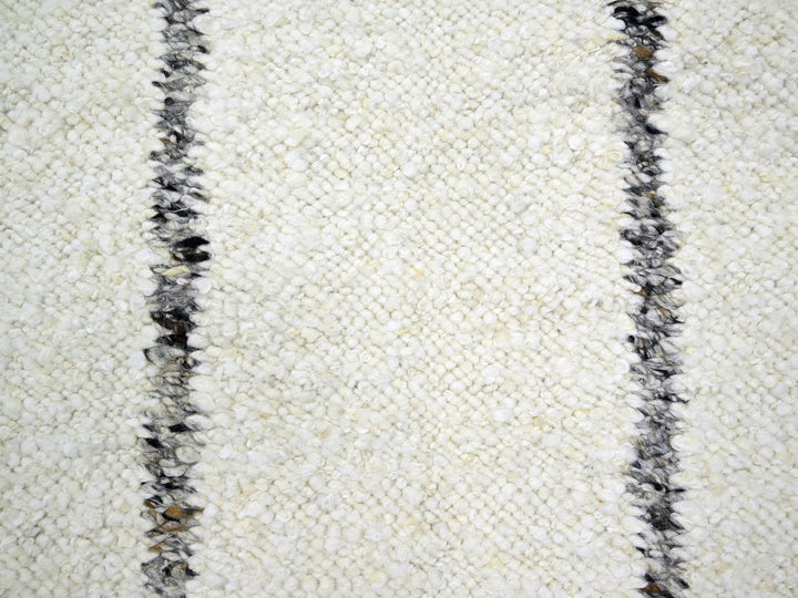 10'0" x 14'0" New Hand Knotted Ivory Wool Rectangle Oriental Rug - MOA10276212