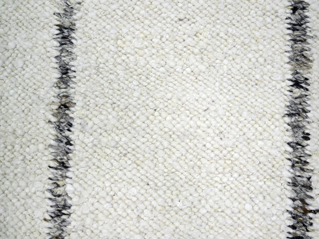 8'2" x 10'2" New Hand Knotted Ivory Wool Rectangle Oriental Rug - MOA10276217