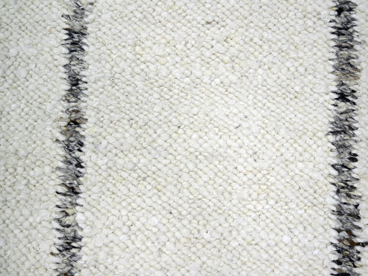 8'2" x 10'2" New Hand Knotted Ivory Wool Rectangle Oriental Rug - MOA10276217