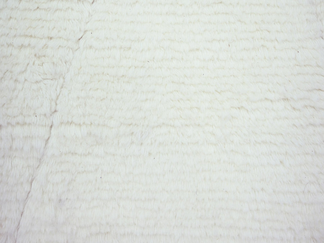 9'1" x 12'3" New Hand Knotted Ivory Wool Rectangle Oriental Rug - MOA10276219
