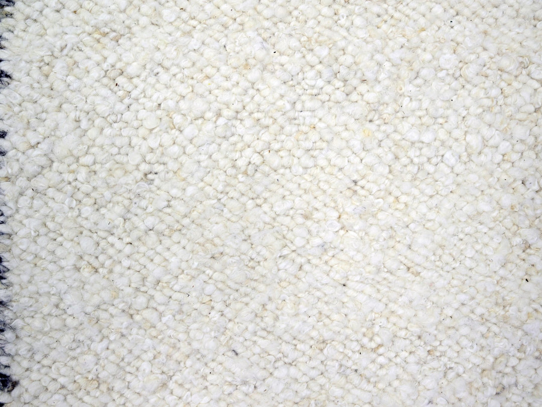 9'3" x 12'1" New Hand Knotted Ivory Wool Rectangle Oriental Rug - MOA10276220