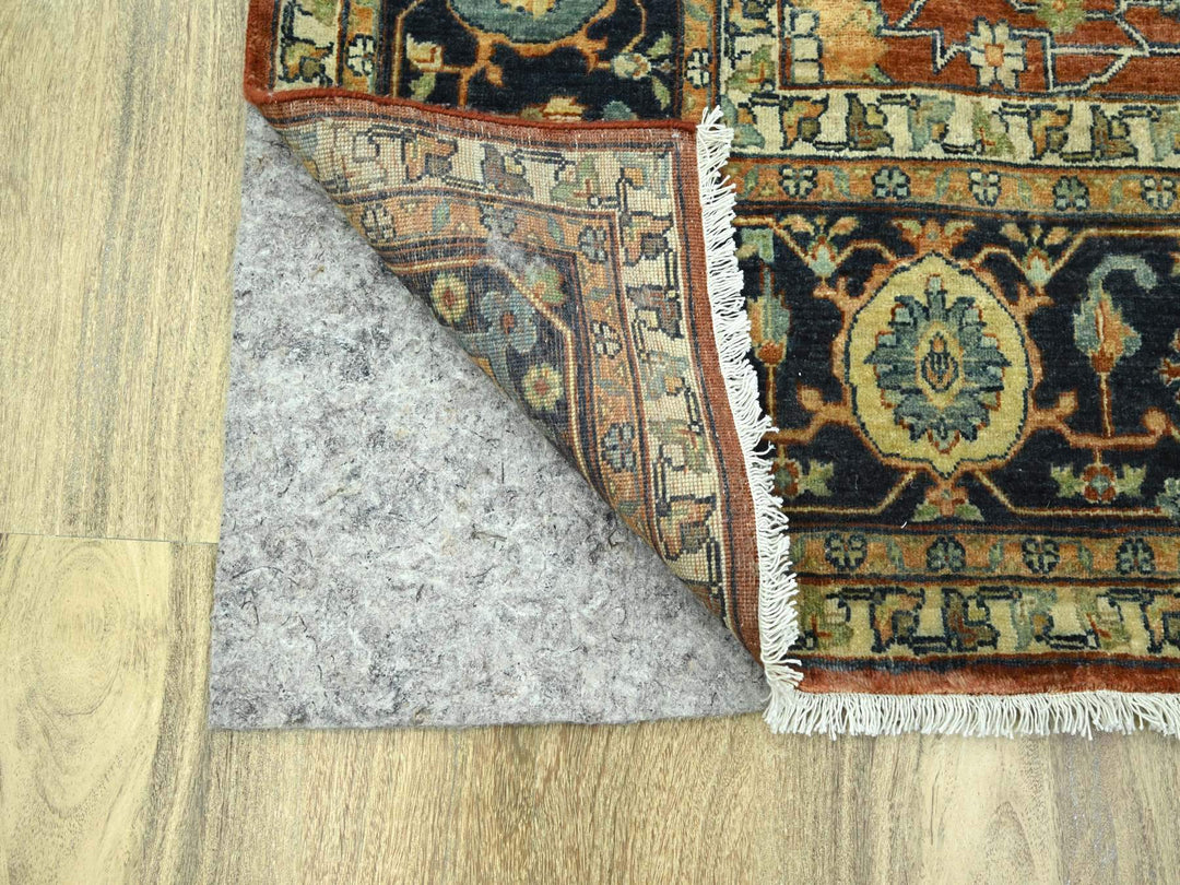 10'0" x 13'10" New Hand Knotted Red Wool Rectangle Oriental Rug - MOA10276226
