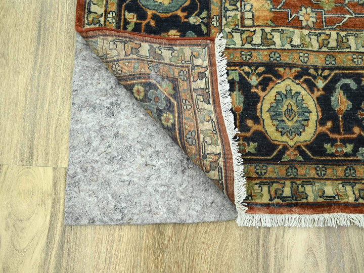 10'0" x 13'10" New Hand Knotted Red Wool Rectangle Oriental Rug - MOA10276226