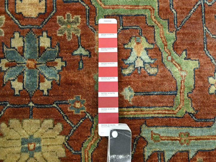 10'0" x 13'10" New Hand Knotted Red Wool Rectangle Oriental Rug - MOA10276226