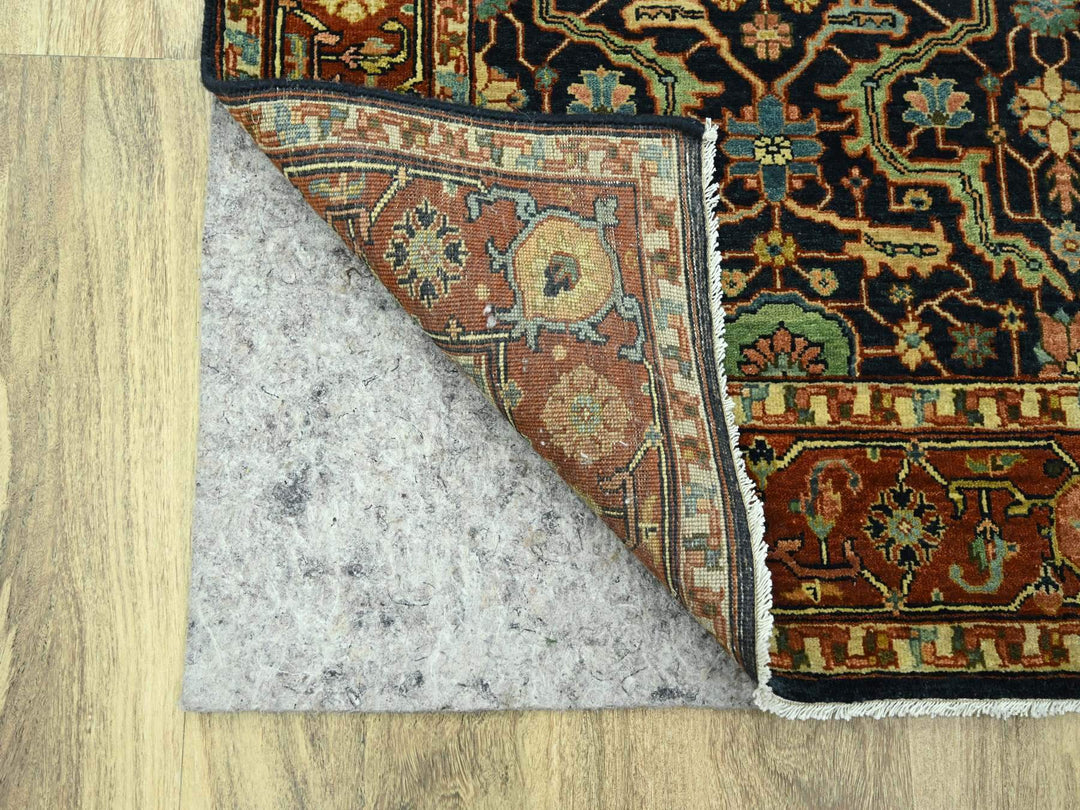 5'3" x 7'1" New Hand Knotted Blue Wool Rectangle Oriental Rug - MOA10276230